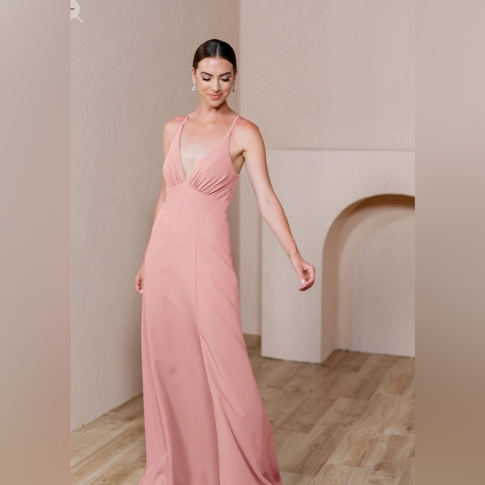 Revelry Rosette Pink (822) Bridesmaids Dress - Carmen (size 12)